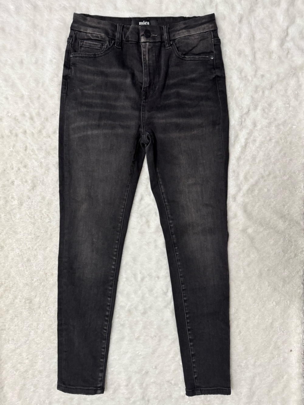 Mica Women's High Rise Grunge Black Skinny Jeans